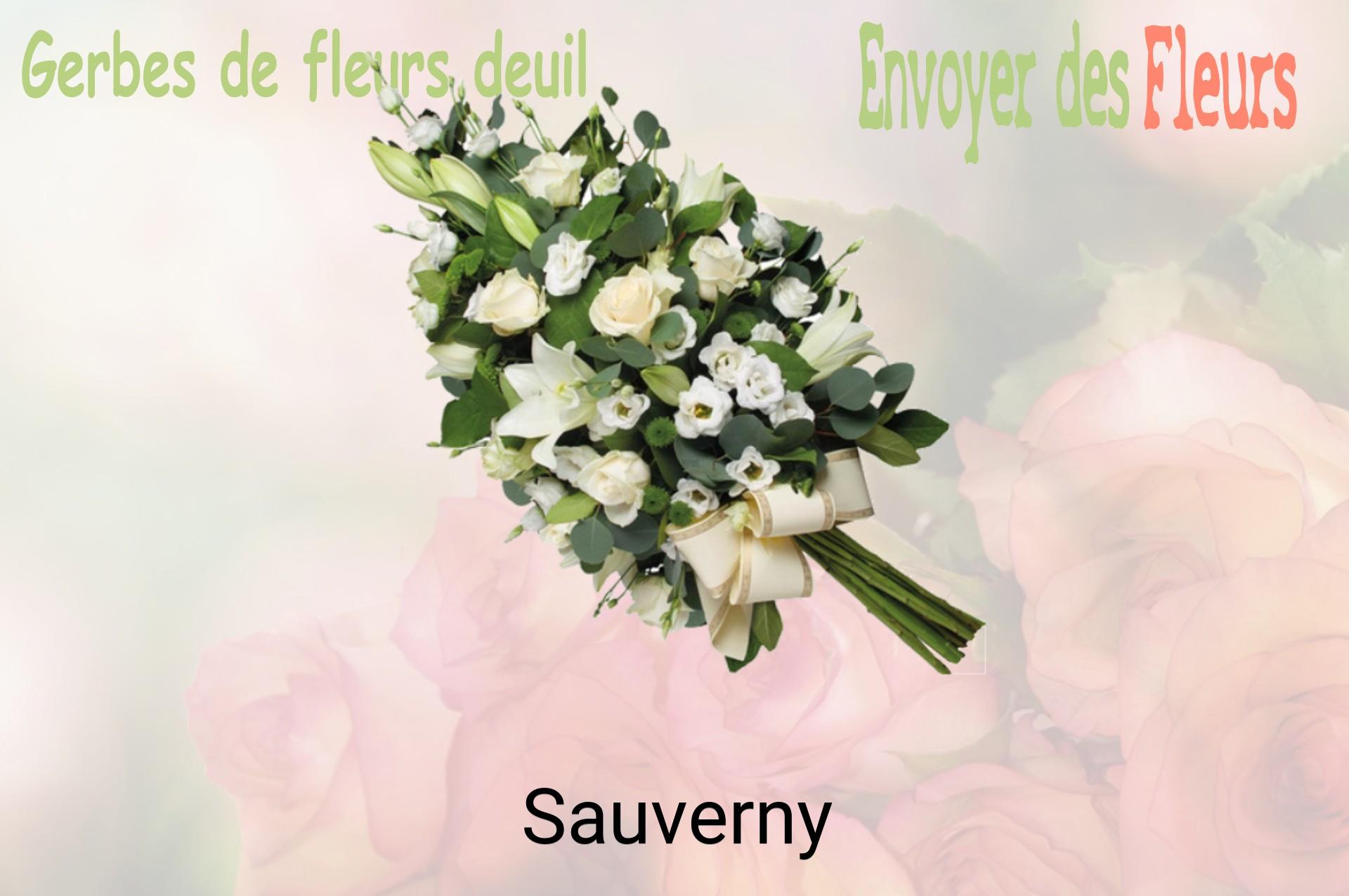 Gerbe de fleurs de deuil livrée à Sauverny
